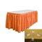 Polyester Gingham Checkered Table Skirt 17-foot By 29-inch Long With 10 L-clips